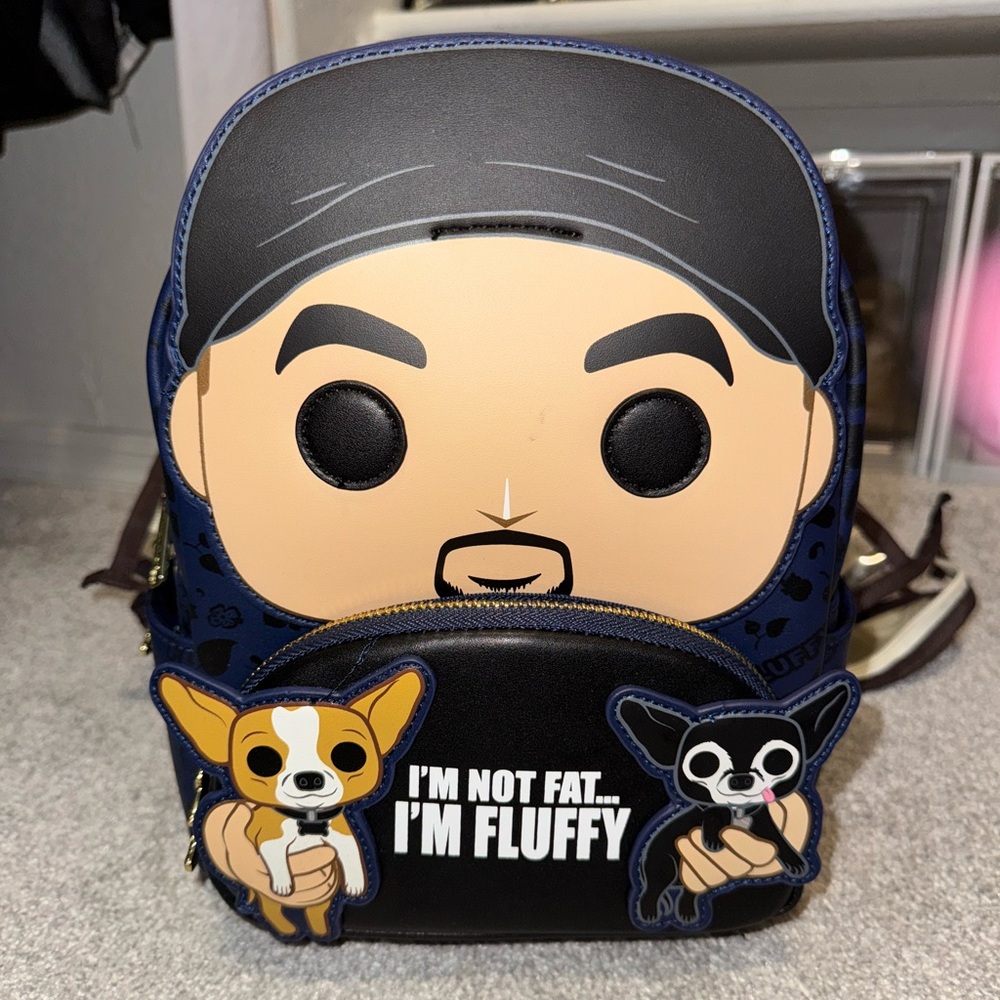 New Loungefly Fluffy Comedian collectible small backpack.